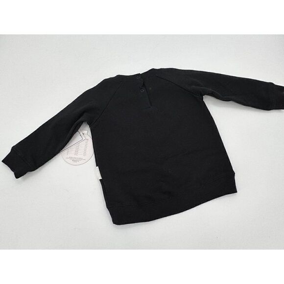 Toys R Us KoalaKids Cat Princess Applique Sweatshirt 6-9M Baby Girl Black White - Picture 5 of 5